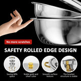 Chafing Dishes for Buffet, 4 Pack 6QT Round Chafing Dish Buffet Set [Elegant Gold and Silver Colors] Stainless Steel Buffet Servers and Warmers for Catering Events Parties Dinners with Complete Set