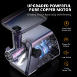 AIRMSEN Electric Meat Grinder & Tomato Sauce Press Maker with Strainer - Heavy Duty Food Mill Machine for Grinding Meat