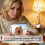 Memorial Gifts for Loss of Mom Dad Sister Husband Brother - Crystal Suncatcher Sympathy Gifts for Loss of Mother Father, Bereavement Funeral Condolence Gifts for Grieving Friend (Sister)