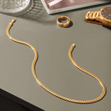 Porment Cuban Link Chain for Men and Women 18k Gold Plated 925 Sterling Silver Chain Hypoallergenic Fade-Resistant，16 18 20 22 24 Inch 4mm Diamond Cut Mens Silver Chain Durable Waterproof Smooth Gift Ready Jewelry