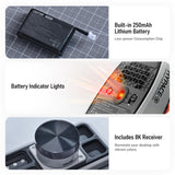 LOFREE Hypace Ultra-Lightweight Wireless Gaming Mouse, 47g, PAW3950 Sensor, 40K DPI, 8K Polling Rate, Mg Alloy Frame, Tri-Mode(Bluetooth/2.4GHz/Wired), 100Hrs Battery for PC/Mac (Crayon Grey)