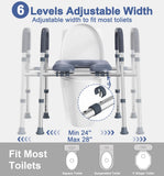 HOMLAND Toilet Seat Risers for Seniors, FSA/HSA Eligible Raised Toilet Seat with Handles & Padded Seat, Adjustable Height & Width, 400lb Elevated Toilet Seat for Elderly, Handicap, Fit Any Toilet