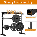 UBOWAY Compact Dumbbell Rack Stand Barbell Rack: Weight rack for Dumbbells, Olympic Barbell Bar, Olympic Weight Plates - Weight Storage Rack for Strength Training Home Gym Fitness Exercise Equipment Uboway