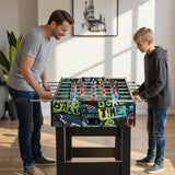 GYMAX Foosball Table, 37 Inch Soccer Table Game with 2 Balls, Manual Scorers, Sturdy MDF Construction for Game Room, Home, Office, Family Night