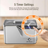 LifeBasis Ultrasonic Cleaner, Professional 45kHz Ultrasonic Jewelry Cleaner 20 Ounces (600ML) with Digital Timer, Watch Holder Ultrasonic Glasses Cleaner for Rings, Coins, Watches, Dentures, Silver