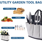 Garden Tool Set, Stainless Steel Gardening Kit, with Large Capacity Garden Tool Bag, Outdoor Hand Tools