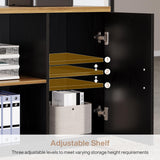Tribesigns 85.8-Inch L-Shaped Executive Desk, Extra Large Modern Office Desk with File Drawers