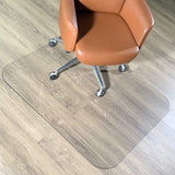 Crystal Clear 1/5" Thick 47" x 40" Heavy Duty Hard Chair Mat, Can be Used on Carpet or Hard Floor MuArts