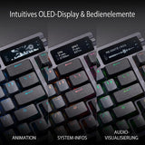 ASUS Rog Azoth Keyboard USB + Rf Wireless + Bluetooth QWERTY, W128291865 (Wireless + Bluetooth QWERTY Black)
