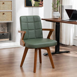 Mid Century Modern Office Chair, Designer Desk Chair with Walnut Finish