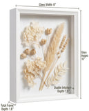 XAICE 8.7x10.8 Shadow Box Frame Display Case, Real Glass, Sturdy Memory Shadows Boxes Frames for Tabletop and Wall, Newlyweds 、Artisans Gifts