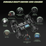 HAIBOXING 1:18 Scale RC Truck 18859E, 4X4 Off-Road Vehicle with Speeds up to 36km/h, Hobby Grade 2.4GHz Remote Control, Water-Resistant Electronics, Two 7.4V Li-Po Batteries for Extended Playtime