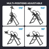 YOLEO ITX320 Inversion Table for Back Pain 2026 Foldable Inversion Table w/Removable Lumbar Pad, Reversible Ankle Holders, Easy Assembly
