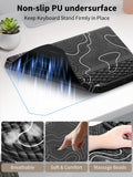 3-in-1 Ergonomic Keyboard Stand with Wrist Rest & Mouse Pad Set,Topographic