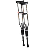 York Nordic - Spring Cushion Crutches Perfect for Sports Injuries and Travel - Heights 4'7" to 6'6" - Adjust Down to 22" for Travel