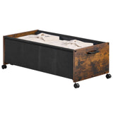 Under Bed Storage with Wheels, Bigger Size, Wooden Under Bed Storage Containers, Under Bed Shoe Organizer FOUCSSOMEI