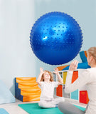 Large Sensory Massage Ball for Kids, 33.5" 85CM Bouncy Exercise Ball for Toddlers, Big Inflatable Ball with Tactile Spikes, Outdoor Ball Pool Ball Yoga Ball, Large Beach Ball (1 SET BLUE BALL) penepico