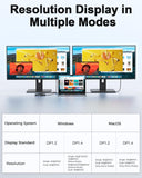 USB C Laptop Docking Station Dual HDMI Monitor 10in1 Dongle Type-C Hub Dock