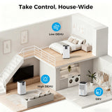 TRAZICO 4,000 Sq.ft Dehumidifier for Basement, 45 Pint Dehumidifiers for Home with Drain Hose, Smart Humidity Control, Auto Defrost, Auto Restart, 24H Timer, for Bedroom, Bathroom, RV, Garage