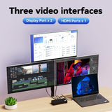 Universal Hybrid USB-C with USB-A Docking Station for Lenovo Laptop, 3 External Displays
