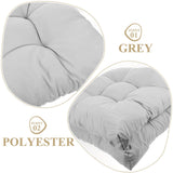 NUOBESTY 2pcs Polyester Office Chair Cushion with Fixing Straps for Seats