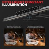 Honeywell Desk Lamp for Home Office, H9 Sunturalux™ Eye-Caring LED Desk Light, 1000LM Dimmable Desk Lamp with Timer and Auto-Sensing, Adjustable Desk Reading Light or Study, Cumputer, Architect