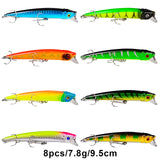 BAIKALBASS Fishing Lures Tackle Kits Hard Baits Minnow Pencil VIB Crankbaits Topwater Floating Lures Assorted Fishing Tackle Sets (006-43pcs) BAIKALBASS