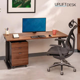 UPLIFT DESK 3-Drawer Mobile File Cabinet - Steel Rolling Filing Cabinet with Lock, Soft-Close Top Drawer, Letter & Legal Size File Storage