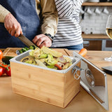 Compost Bin With Lid 1.2 Gal Countertop Compost Kitchen Scrap Indoor Large Compost Bucket
