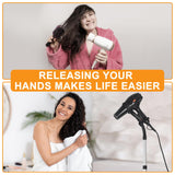 Erytlly Hair Dryer Stand Hands-Free Adjustable 360-Degree Rotating Blow Dryer Stand Hands can Hold 0.5kg Hair Dryer for Bathroom, Vanity, Makeup Room New Model Equipped with Two Collets