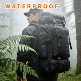Triforde Hiking Backpack Tactical Backpack for Men Women, 80L Military Backpack Rucksack Waterproof Large Travel Camping Backpack for Men, Molle Rucksack Outdoor Sport Travel Cycling Daypack (Black)