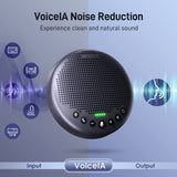 Conference Speaker and Microphone w/8+1 Mics, 360° Voice Pickup, Noise Reduce, Bluetooth/USB/Dongle Speakerphone for 14 People EMEET