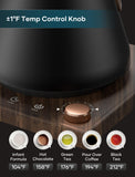 INTASTING Electric Kettle, Gooseneck Electric Kettle, ±1℉ Precise Temperature Control, Stainless Steel Interior, Quick Heating for Pour Over Coffee, Tea & Boiling Water, 0.9L (Onyx Black)
