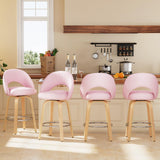 26 Inch Swivel Bar Stools Set of 4, Counter Height Bar Chairs for Kitchen