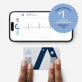 KardiaMobile Card Credit-Card Sized EKG, Medical-Grade & FDA-Cleared Personal Heart Monitor, Bluetooth Enabled, On-The-Go Check-Up Anywhere, Compatible with Most Smartphones, No Subscription Required