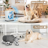 Trash Can with Swing Lid, Rustproof Stainless Steel Small Garbage Can for Narrow Spaces & Toilet Side