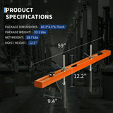 2 Ton Folding Hydraulic Engine Hoist with 59 in Load Leveler 4400 LBS Capacity Heavy Duty Cherry Picker 6 Swivel Wheels,Engine Support Bar 1100 LBS Capacity for Garage Workshop Warehouse