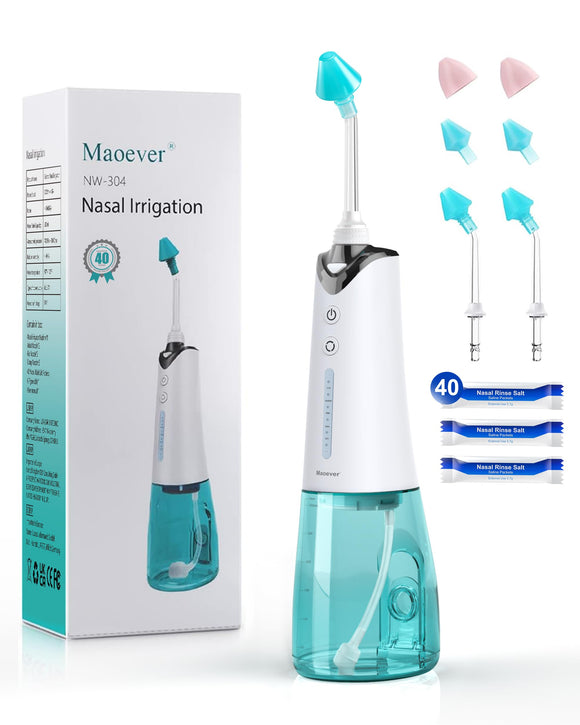 Nasal Irrigation System, Cordless Nasal Rinse Machine for Sinus Relief & Nasal Care MAOEVER