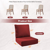 6" Thick Outdoor Cushions 22x24x6, 1-Set Deep Seat Patio Cushions with Removable Cover