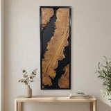 Live Edge Wood Wall Art - Natural Cedar Decor Panel for Modern Living Room and Office - 16"x32"