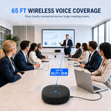 CS02 Conference Speaker and Microphone, 10 Wireless Mics 360 Degree Pickup