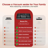 Vacuum Sealer Machine with 95KPa Suction – Full Automatic Commercial Grade Sealer for Wet/Dry Food, Built-in Cutter, Complete Kit with 1 Roll & 10 Bags – 230W Double Seal Strip