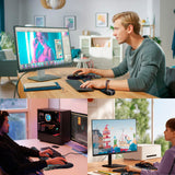Mouse Pad Wrist Support, Laokiiy 2 in1 Keyboard Wrist Rest+ Ergonomic Mouse Pad, Non-Slip Wrist Rest for Computer Keyboard, Made Easy Typing & Relieve Wrist Pain(Flower)