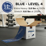 THERABAND Resistance Band 25 Yard Roll, Extra Heavy Blue Non-Latex Professional Elastic Bands For Upper & Lower Body Exercise, Physical Therapy, Pilates, Rehab, Dispenser Box, Level 5
