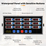 BEAMNOVA 12 Channels Digital Kitchen Timer for Cooking Loud Alarm Stainless Steel Clock Hours and Minutes Seconds Volume Control Electronic Calculator