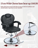 Aurofurz Barber Chairs for Barbershop,Reclining Salon Chairs for Hair Stylist with Heavy Duty Hydraulic Pump/Headrest/Footrest,360° Rotation, Tattoo Chair Shampoo Equipment for Beauty Shop