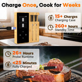 Smart Accurate Wireless Meat Thermometer - 2 Probes for BBQ, Smoking, Grilling, Cooking with Real-Time Alerts, Long Range Bluetooth, Dishwasher Clean