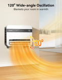 Givebest-Wall-Heater-for-Indoor-Use, 1500W Electric-Space-Heater, 120°Vertical Oscillation,Works with Alexa, Adjustable Thermostat, Remote Control, 24H Timer, Easy-mounted Heater for Indoor Use,White