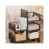 FURUIM2024M Library Storage Cart Bookshelf Storage Movable Table