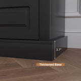 Mekminop Extra Large 9 Drawers Dresser for Bedroom, Wood Chest of Drawers with Gold Knobs, Tall Storage Dressers Organizer for Living Room, Hallway (63" W x 15.75" D x 39.4" H) (Black)